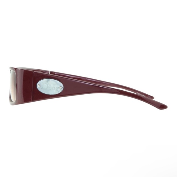 VTG Y2K DIOR ClassicDior 2 Sunglasses Burgundy • Brown Gradient Lens CQJNF NWOT - Picture 11 of 16